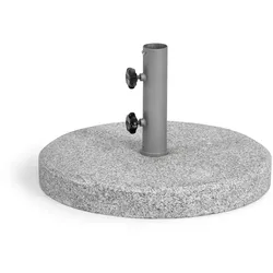 Runder Sonnschirmständer Granit geflammt 63 kg mit Hülse Ø 5,4 cm