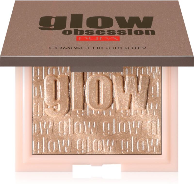 PUPA Milano Glow Obsession professional highlight pressed powder shade 100 - Light Gold 6 g