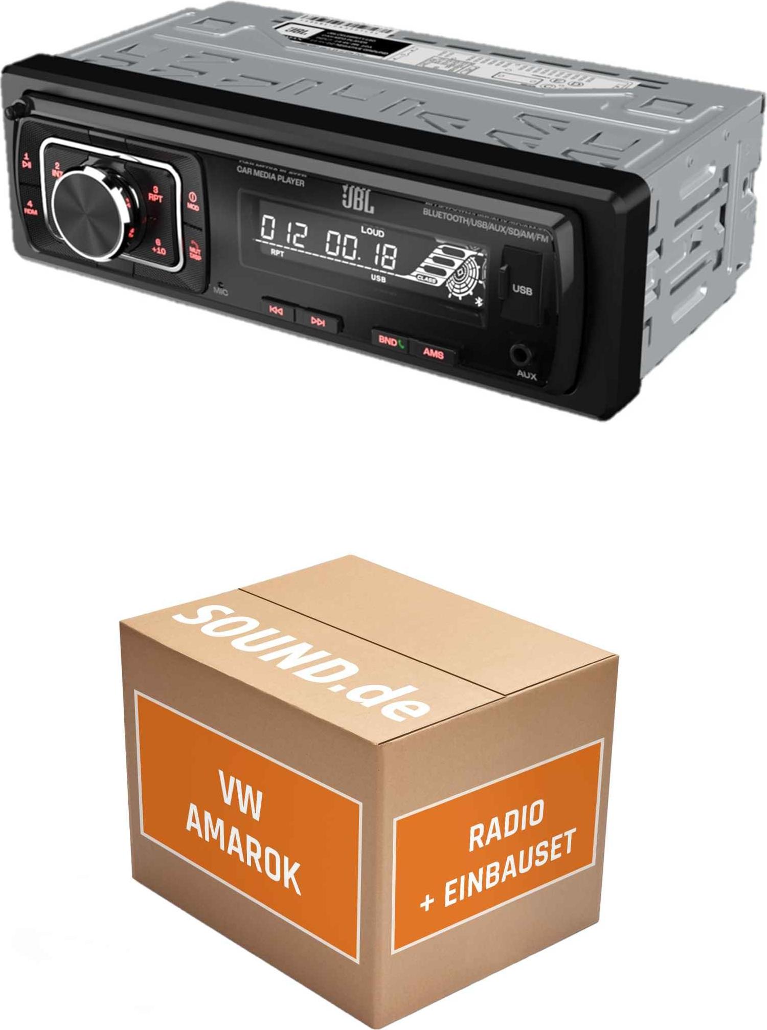 Autoradio Einbaupaket JBL Celebrity 150 passend für VW Amarok + Facelift Schwarz | Bluetooth USB