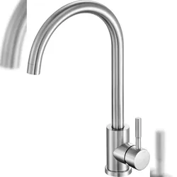 TRIZERATOP Küchenarmatur Steely, chrom 360, 37cm, Wasserhahn, Spültischarmatur, Mischbatterie