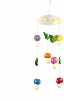 Global Crafts Handmade Felt Mushroom Mobile - Global Groove (Nepal)