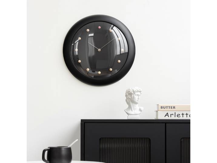 Horloge murale incurvée moderne de luxe léger, créative et tendance pour salon, décoration intérieure haut de gamme