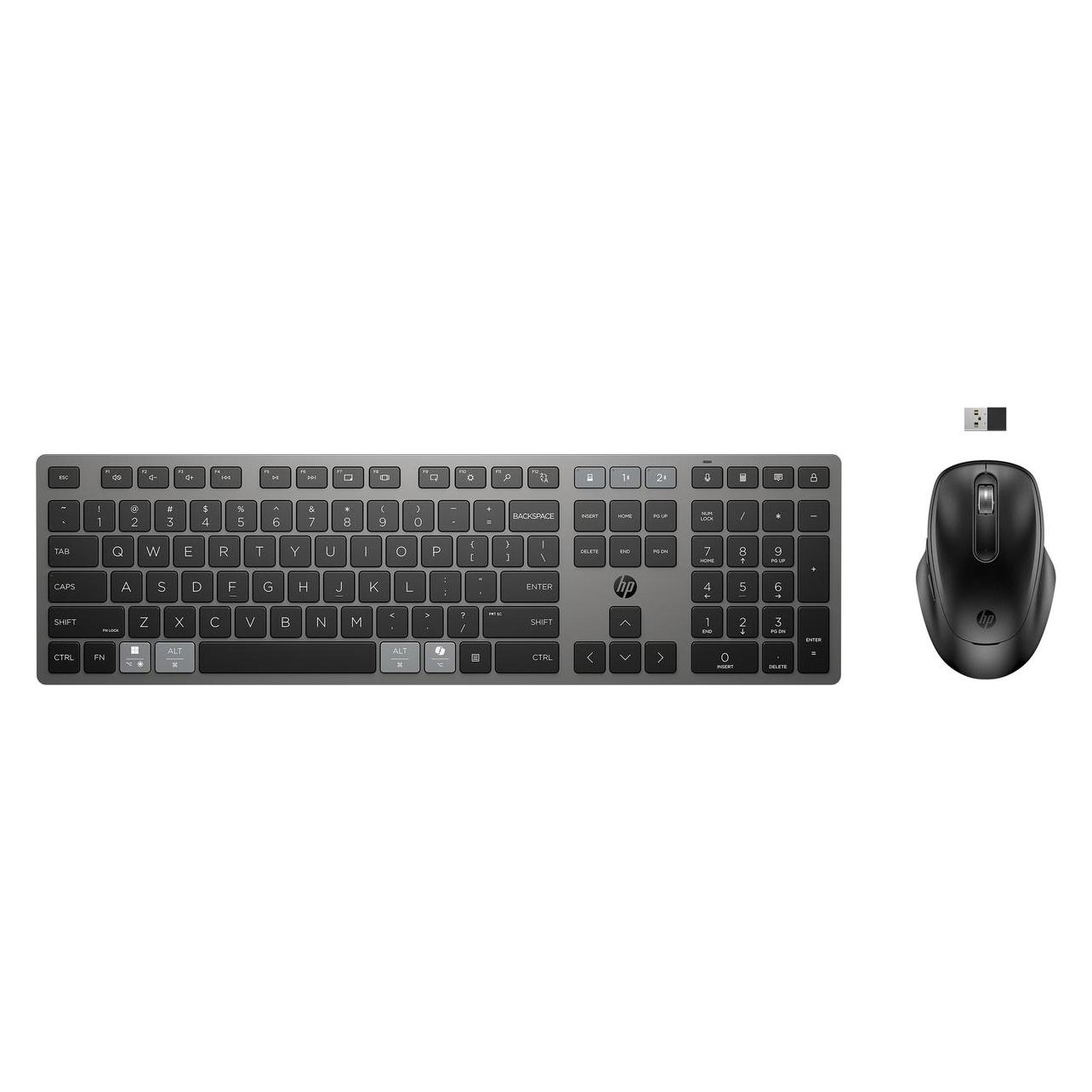 HP 720 Multifunktionale wiederaufladbare kabellose Tastatur und Maus Kombination (DE, Kabellos) (9T5A9AA#BCM)