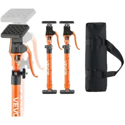 VEVOR Einhandstütze, 2 Stk., Deckenstütze 48–75cm, Teleskopstütze aus Stahl, Montagestütze bis zu 100kg Kapazität zum Installieren von Schränken, Anheben von Trockenbauwänden, Frachtstangen