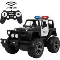 Deluxe Car Series - Jeep Wrangler Police, RC schwarz/weiß, Maßstab 1:14, 2,4 GHz