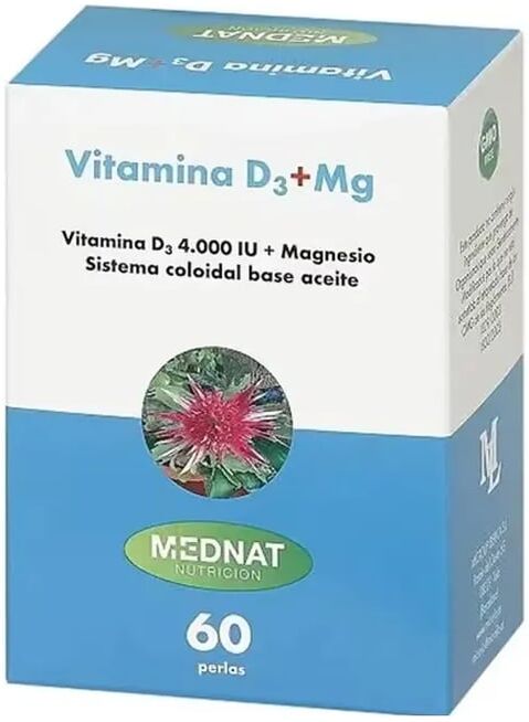 Mednat Nutricion Vitamina D3 + Magnesio 60 Perlas