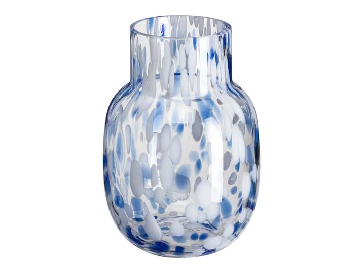 Vase Finley, Byyu, transparent/blau, Glas