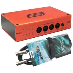 ESI M4U eX USB 3.0 MIDI-Interface mit MIDI-Kabel (USB), Audio Interface