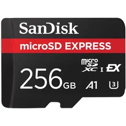 Sandisk Express (256 GB, microSD Express, U3, UHS-I), Speicherkarte, Schwarz