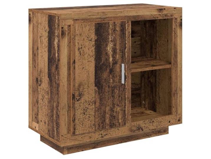HGFDVCMR Sideboard Altholz-Optik 80x40x75cm Anrichte Holzwerkstoff Kompakter Beistellschrank mit Tür für Schlafzimmer, Wohnzimmer und Flur. Bietet strukturierten Platz für Dekoration.