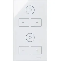 Kopp 854412010 HKi8-Glas-Sensor, 2-fach, für 2x Dimmer, Farbe: weiß
