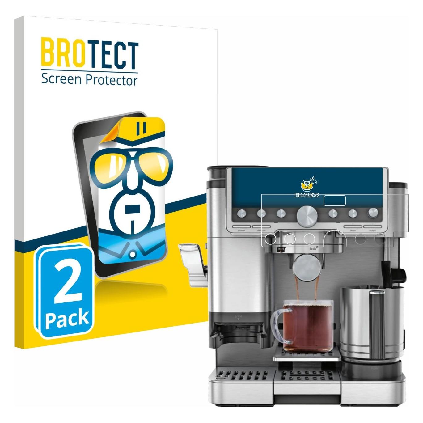Brotect Schutzfolie für Ninja Luxe Cafe Pro ES701EU Displayschutz Displayschutzfolie Folie Klar Transparent (1860407)