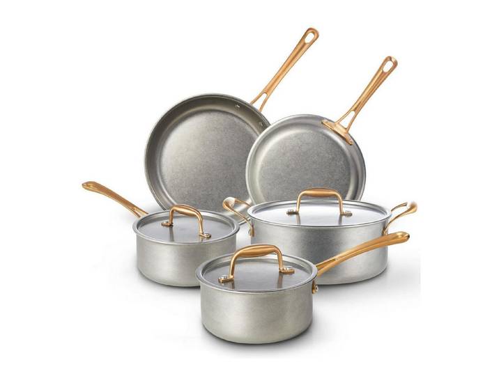 LuxusKollektion Topf-Set Topfset Edelstahl Induktion 8-teilig Vintage