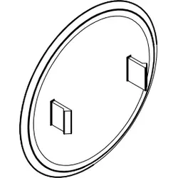 HSK Ersatzteile Abdeckkappe Scharnier innenbündig, E100217-41-Chrom E100217-41-Chrom