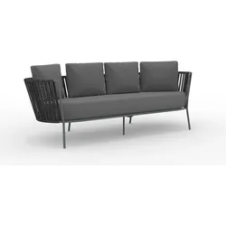 3-Sitzer Sofa Daisy Rope - wasserbeständig dunkelgrau, anthrazit