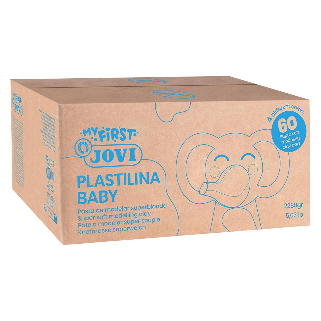 Jovi Knete My First Plastilina Baby farbsortiert, 60 Farben je 38,0 g (371/60)