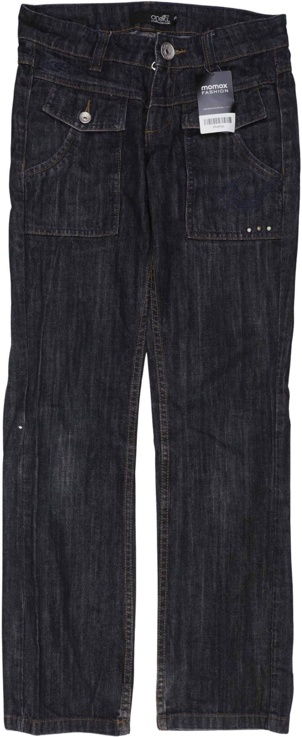 O Neill Mädchen Jeans, Marineblau, Gr. EU 164, Baumwolle - Second Hand