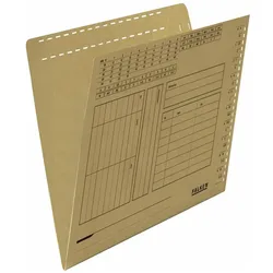 Falken, Mappe, 100 Einstellmappen DIN A4 braun (A4, 100x)
