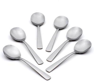 Oneida Aptitude Everyday Flatware Soup Spoons, Set Of 6