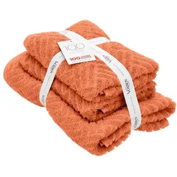 Vossen Handtuch-Set Louisiana Baumwolle Orange