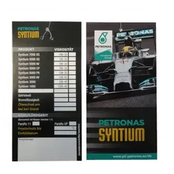 Petronas Ölwechsel Schild Ölzettel Anhänger Oil Change Label