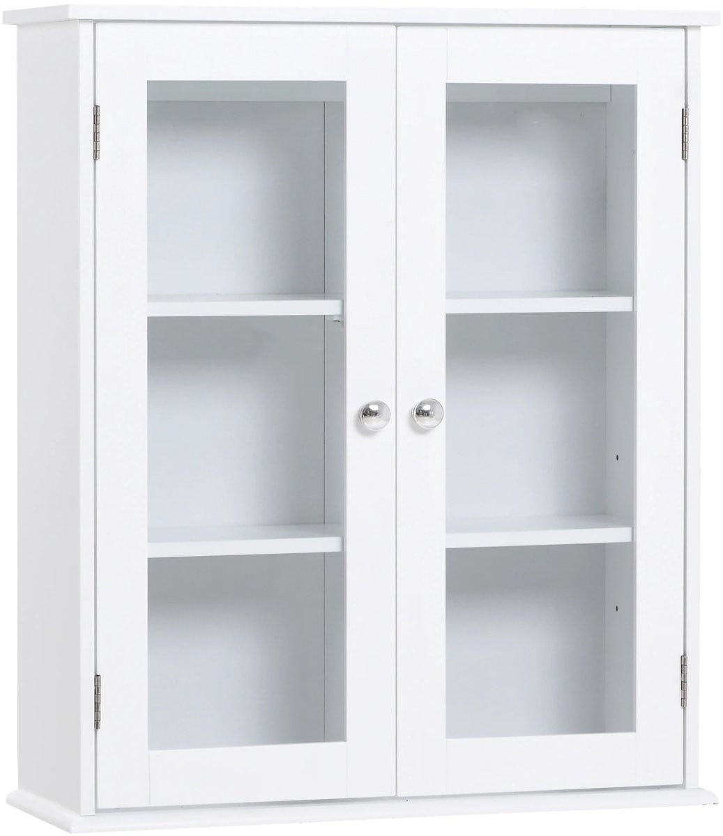 Roossentials Badkamerkast met 2 glazen deuren, Wit
