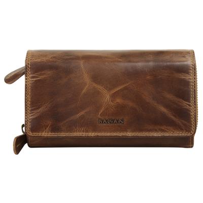 Geldbörse BAGAN "BAGAN Damen echt Leder", Damen, braun, Leder, Kleinlederwaren, echt Leder