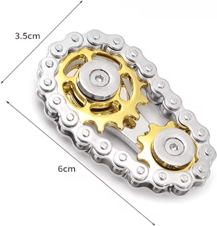 Inspire Essentials Metal Fidget Spinner Desk Toy With Gear Design For Stress Relief b