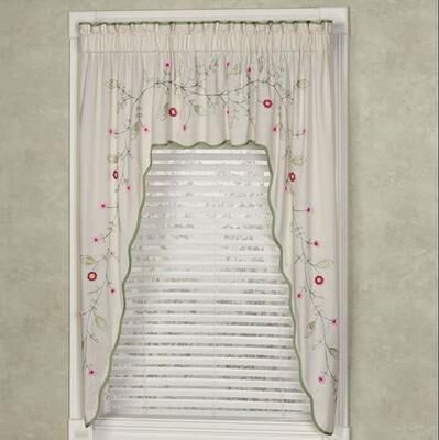 Touch of Class Posy Long Contour Swag Valance Natural 72 x 63, 72 x 63, Natural