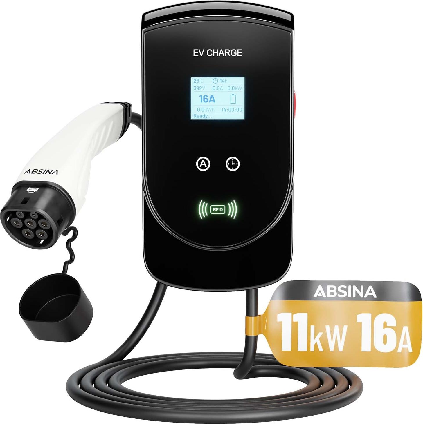 Absina Wallbox Typ 2 - 11kW 16A E-Auto Ladestation