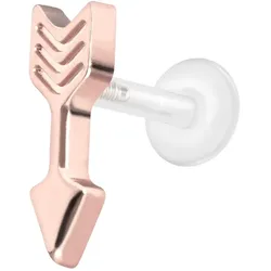 PTFE Labret mit Innengewinde + Titan-Aufsatz PFEIL