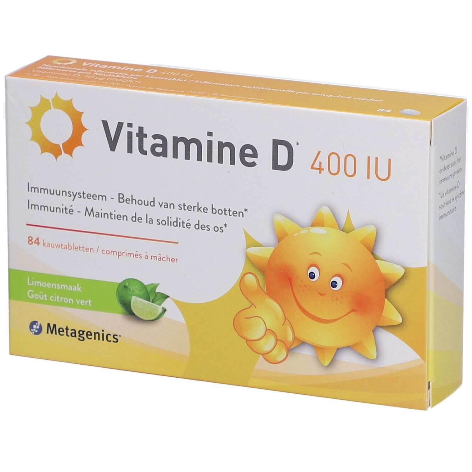 Metagenics Vitamine D 400 UI Kauwtabletten 84st 84 St Kaudragees