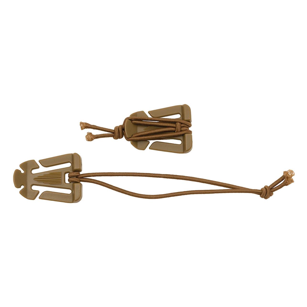 Mfh Clip mit Gummiband, "MOLLE", coyote, 2er Pack (33512651)