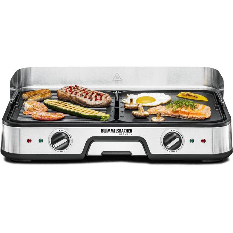 Rommelsbacher Elektrogrill BBQ 2025 (schwarz/edelstahl, 2.000 Watt)