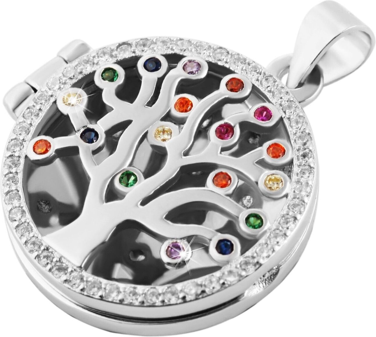 Medallionanhänger AKZENT "Tara" aus 925 Sterlingsilber, rhodiniert, langlebig", silber (silberfarbig), Schmuckanhänger, Damen, Silber 925 (Sterlingsilber)