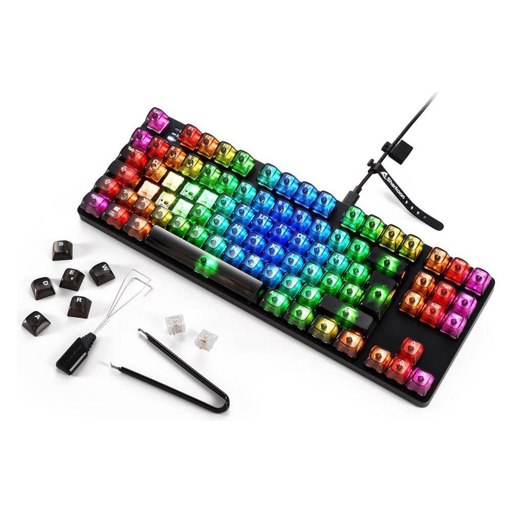 Sharkoon SKILLER SGK70W DE black (DE, Kabelgebunden, Kabellos) (4044951040124)