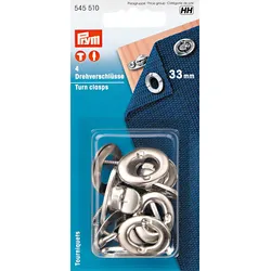 PRYM Drehverschlüsse silber 4 Stück