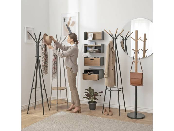 Garderobenständer Necuto Ø 37cm Beige