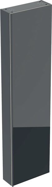 Geberit Acanto armoire haute 500637161 45x173x17,4cm, verre noir - noir mat
