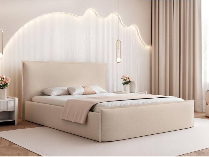 Compleo Polsterbett mit Bettkasten, Zeitlos-moderner klassischer Stil, Doppelbett, Höhe zur Auswahl: 90 / 100 / 110,Metall- oder Holzbettrahmen