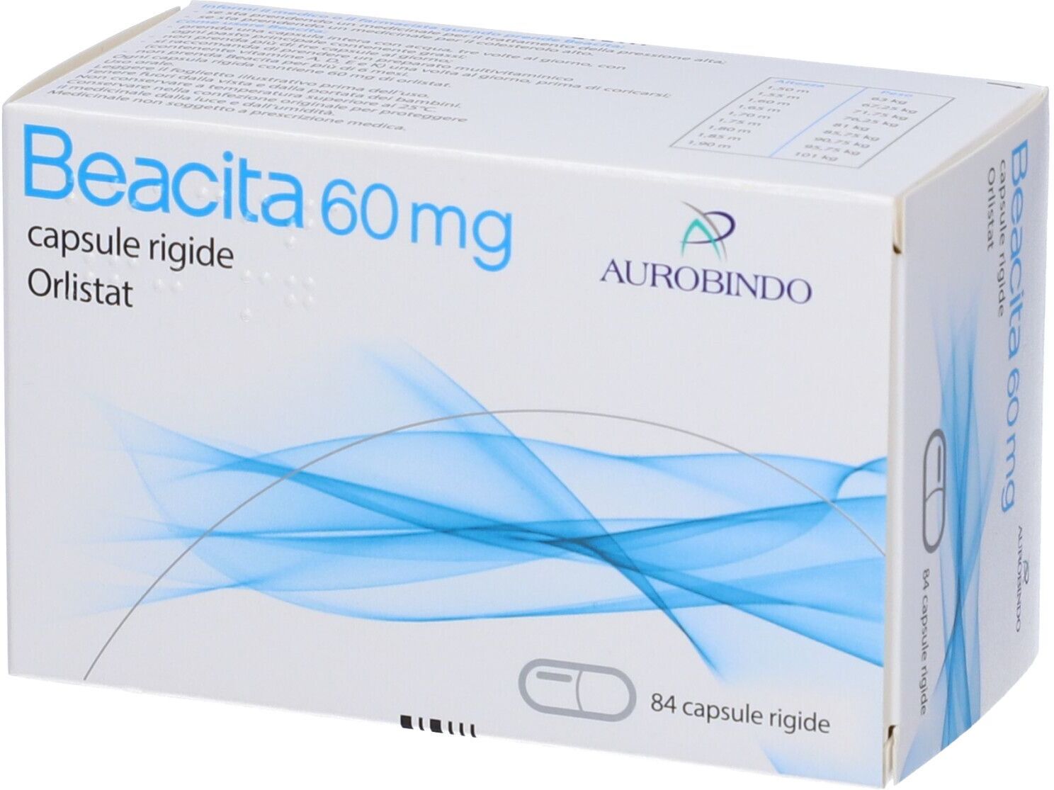 AUROBINDO PHARMA ITALIA Srl Aurobindo Pharma ,Beacita 60 mg Orlistat, 84 Capsule