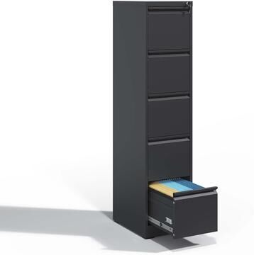 Ostweer Modern Filing Cabinet, Vertical Filing Cabinet with 5 Drawers, Anti-Tilt System and Locks, for Home Office