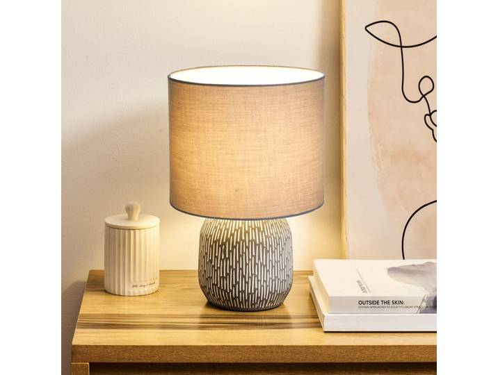 Pauleen Tischlampe PLAYFUL GLIMMER, braun / rost, für Wohn- / Esszimmer, Textil / Stoff / Seide, Junges Wohnen, Tischlampe