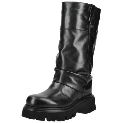 Stiefel NERO GIARDINI "Nero Giardini Stiefel Leder", Damen, Gr. 40, schwarz, Leder, Schuhe Stiefel