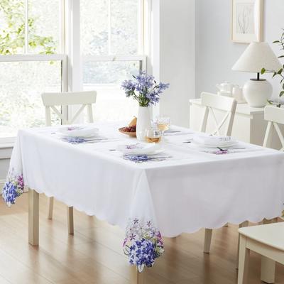 Threadmade Spring Hydrangea Floral Cutwork Tablecloth