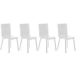 CLP 4er-Set  Wartezimmerstuhl PEPE mit ergonomisch geformten Holzsitz und Metallgestell I 4x Konferenzstuhl   In verschiedenen Farben erhältlich