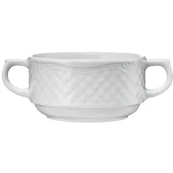 Suppentasse, Porzellan, weiß, Serie Aphrodite, Lubiana, 0,30 Liter