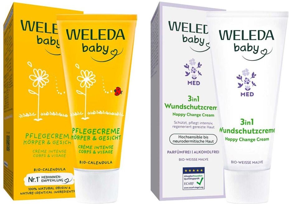 Weleda Weisse Malve Wundschutzcreme & Calendula Pflegecreme