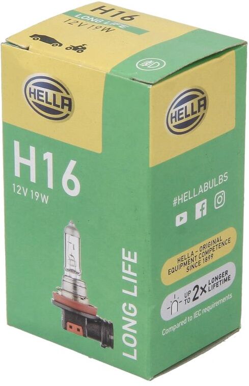 Glühlampe Halogen HELLA H16 Long Life 12V, 19W, 1 Stück