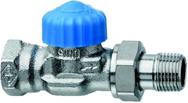 Heimeier Thermostat-Ventilunterteil 2242-02.000 Rp 1/2xR 1/2, Durchgang, Rotguss vernickelt, geringer Widerstand